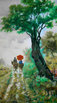 painting of a tree